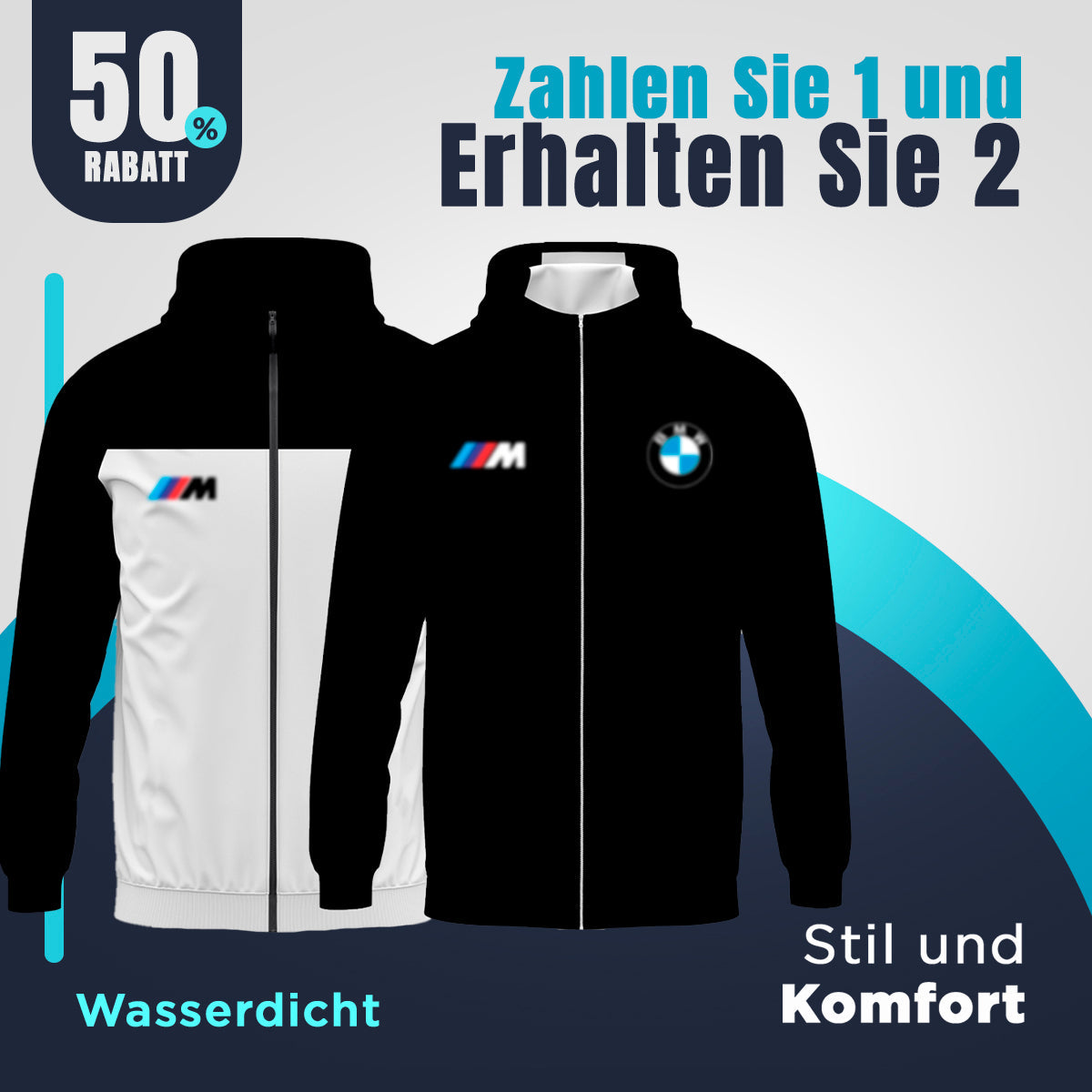 [KAUFEN SIE 1 NEHMEN SIE 2] MSport Essential wasserdichte Jacke