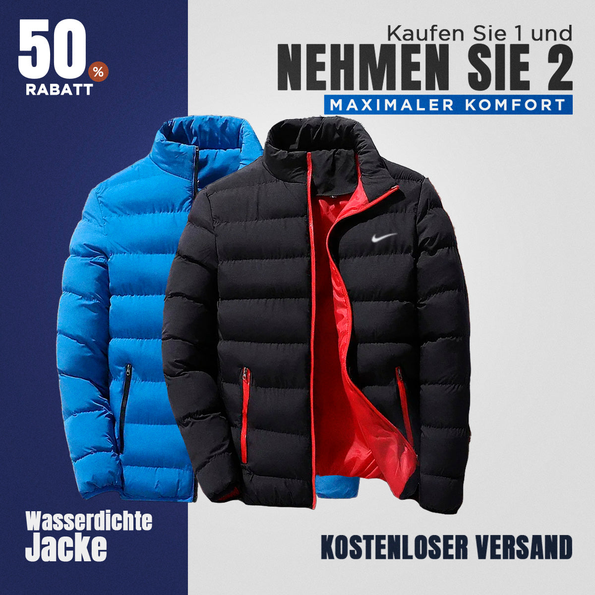 [KAUFEN SIE 1, ERHALTEN SIE 2] Essential-Jacke mit Swoosh-Logo